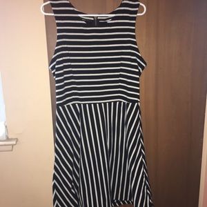 Black and White Striped Dress